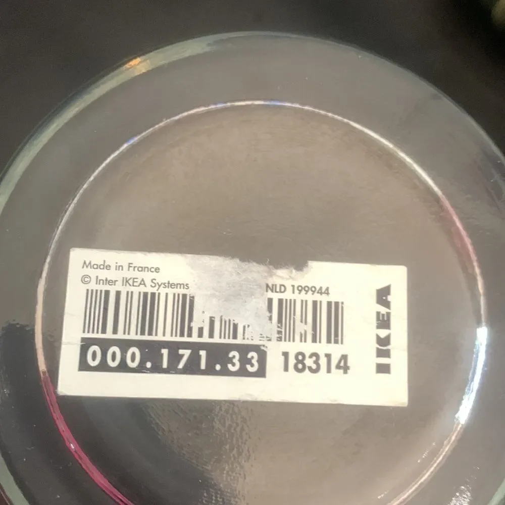 IKEA France Clear Glass 5 1/2 In Round 7 1/2 Inches Tall Flower Decorator Vase